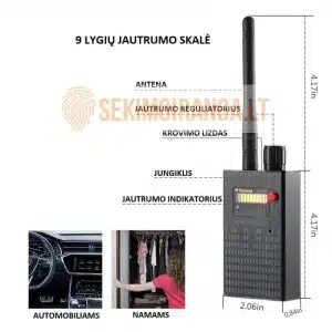 Детектор радиочастотных подслушивающих устройств от 1 МГц до 8 МГц
